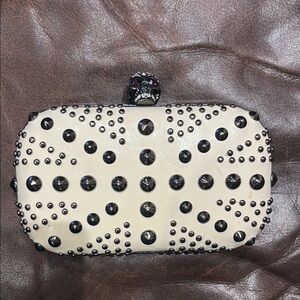 Studded Cream Clutch